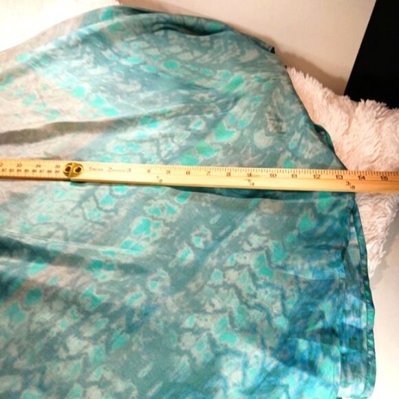 Sundance Watercolor Blue Sleeveless 100% Silk Maxi Dress Vintage Boho Size 12... - Picture 13 of 16